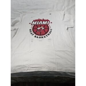 Nike NBA Official T Shirt Miami Heat White Size XXL